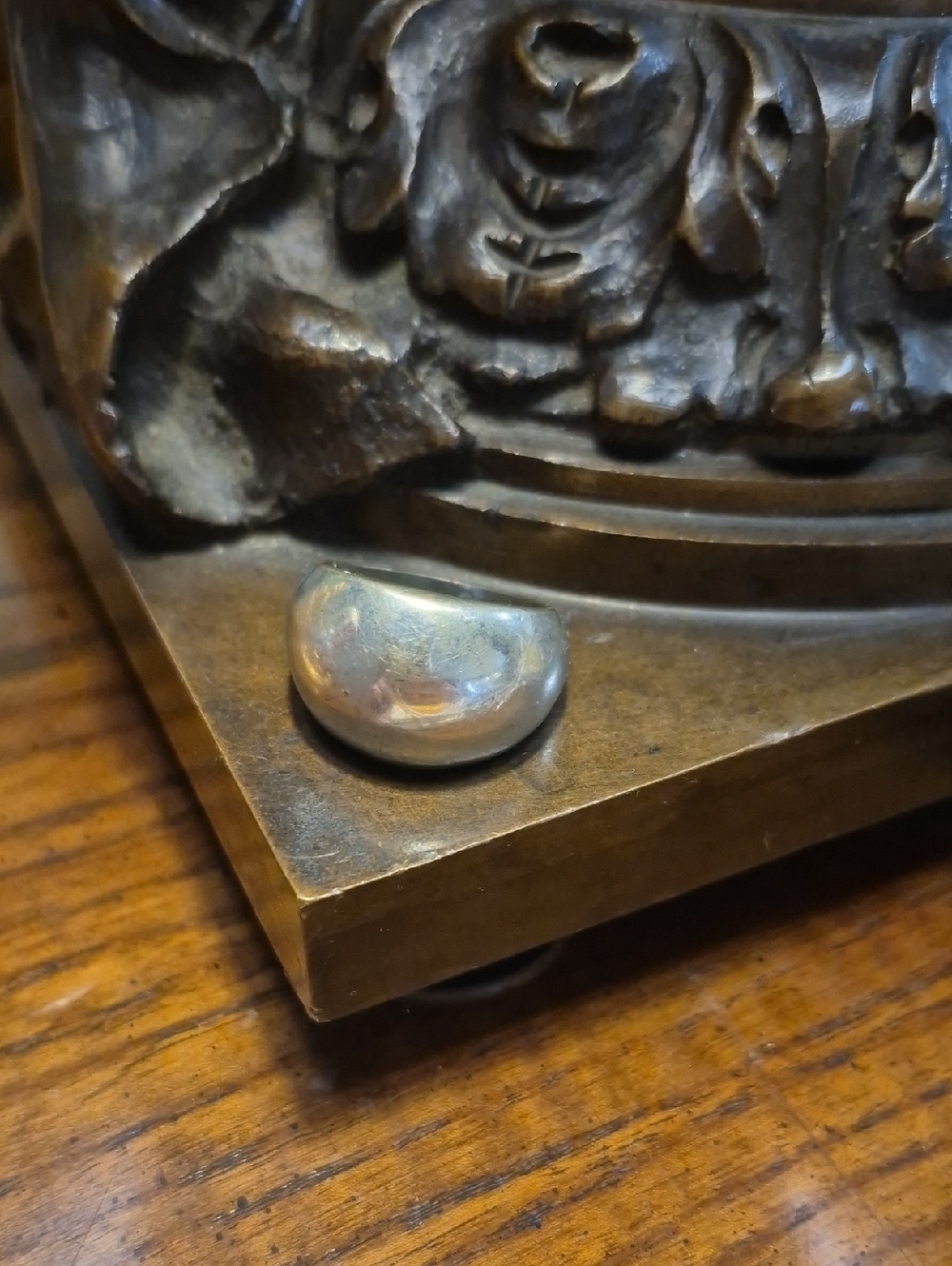 Silver Dome Ring Sz 8